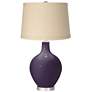 Color Plus Ovo 28 1/2" Burlap Shade Quixotic Plum Purple Table Lamp