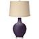 Color Plus Ovo 28 1/2" Burlap Shade Quixotic Plum Purple Table Lamp
