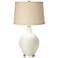 Color Plus Ovo 28 1/2" Burlap Shade West Highland White Table Lamp