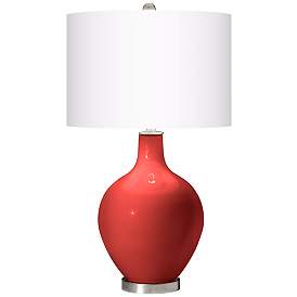 Image2 of Color Plus Ovo 28 1/2" Cherry Tomato Red Table Lamp