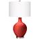 Color Plus Ovo 28 1/2" Cherry Tomato Red Table Lamp