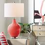 Color Plus Ovo 28 1/2" Cherry Tomato Red Table Lamp