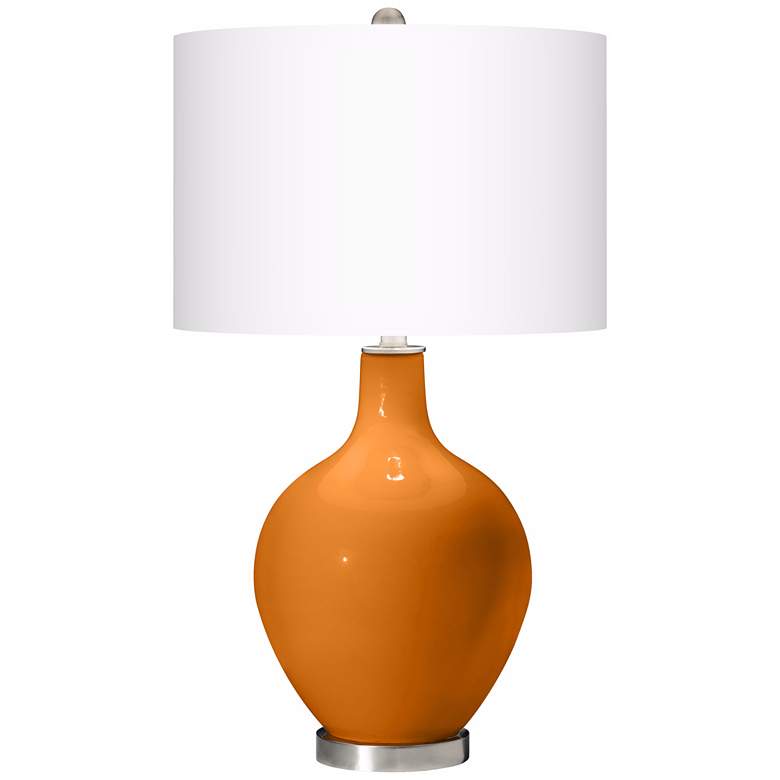 Image 2 Color Plus Ovo 28 1/2 inch Cinnamon Spice Orange Table Lamp