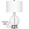 Color Plus Ovo 28 1/2" Clear Glass Fillable Table Lamp with USB Base