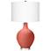 Color Plus Ovo 28 1/2" Coral Reef Pink Table Lamp With USB Dimmer