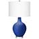 Color Plus Ovo 28 1/2" Dazzling Blue Table Lamp with USB Dimmer