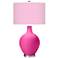 Color Plus Ovo 28 1/2" Diamonds Fuchsia Pink Table Lamp