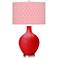 Color Plus Ovo 28 1/2" Diamonds Shade Bright Red Table Lamp