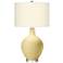 Color Plus Ovo 28 1/2" Diamonds Shade Butter Up Yellow Table Lamp