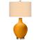 Color Plus Ovo 28 1/2" Diamonds Shade Carnival Orange Table Lamp