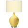 Color Plus Ovo 28 1/2" Diamonds Shade Daffodil Yellow Table Lamp