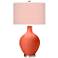 Color Plus Ovo 28 1/2" Diamonds Shade Daring Orange Table Lamp