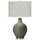Color Plus Ovo 28 1/2" Diamonds Shade Deep Lichen Green Table Lamp