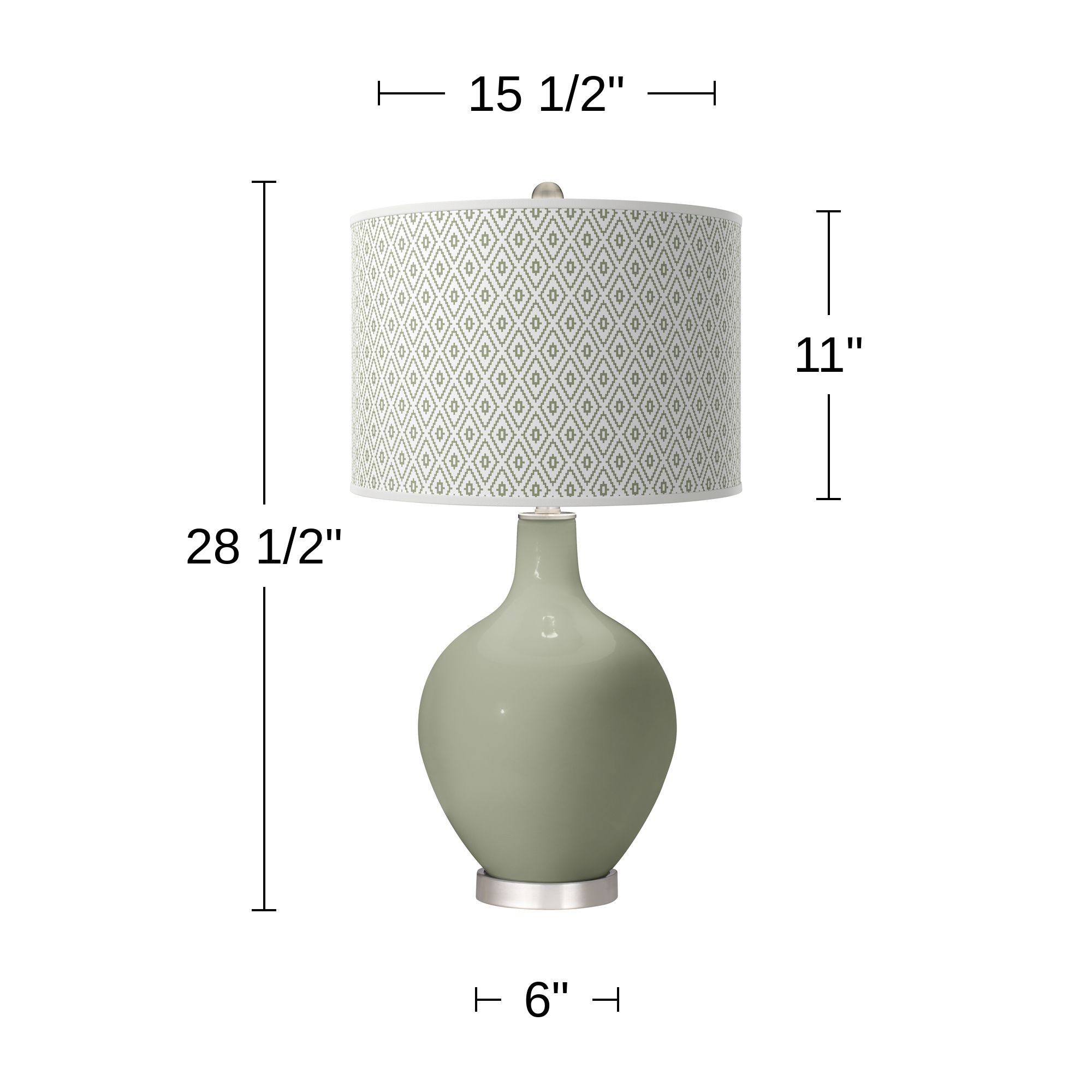 Image 2 Color Plus Ovo 28 1/2" Diamonds Shade Evergreen Fog Green Table Lamp more views