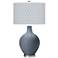 Color Plus Ovo 28 1/2" Diamonds Shade Granite Peak Gray Table Lamp