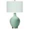 Color Plus Ovo 28 1/2" Diamonds Shade Grayed Jade Green Table Lamp