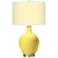 Color Plus Ovo 28 1/2" Diamonds Shade Lemon Twist Yellow Table Lamp