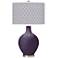 Color Plus Ovo 28 1/2" Diamonds Shade Quixotic Plum Purple Table Lamp