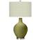 Color Plus Ovo 28 1/2" Diamonds Shade Rural Green Glass Table Lamp