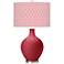 Color Plus Ovo 28 1/2" Diamonds Shade Samba Red Table Lamp