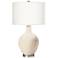 Color Plus Ovo 28 1/2" Diamonds Shade Steamed Milk White Table Lamp