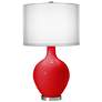Color Plus Ovo 28 1/2" Double Shade with Bright Red Table Lamp