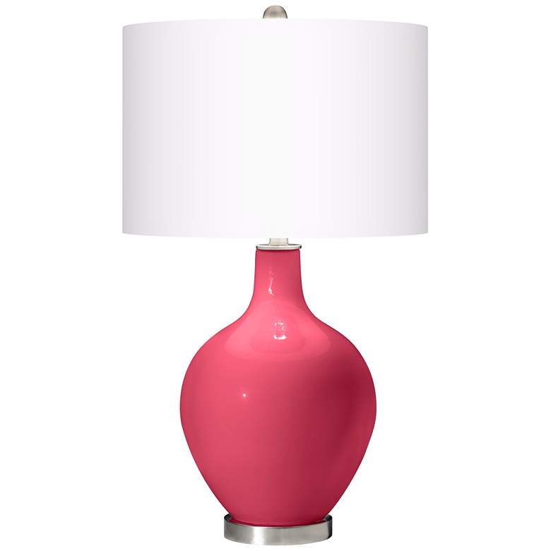 Image 2 Color Plus Ovo 28 1/2 inch Eros Pink Table Lamp