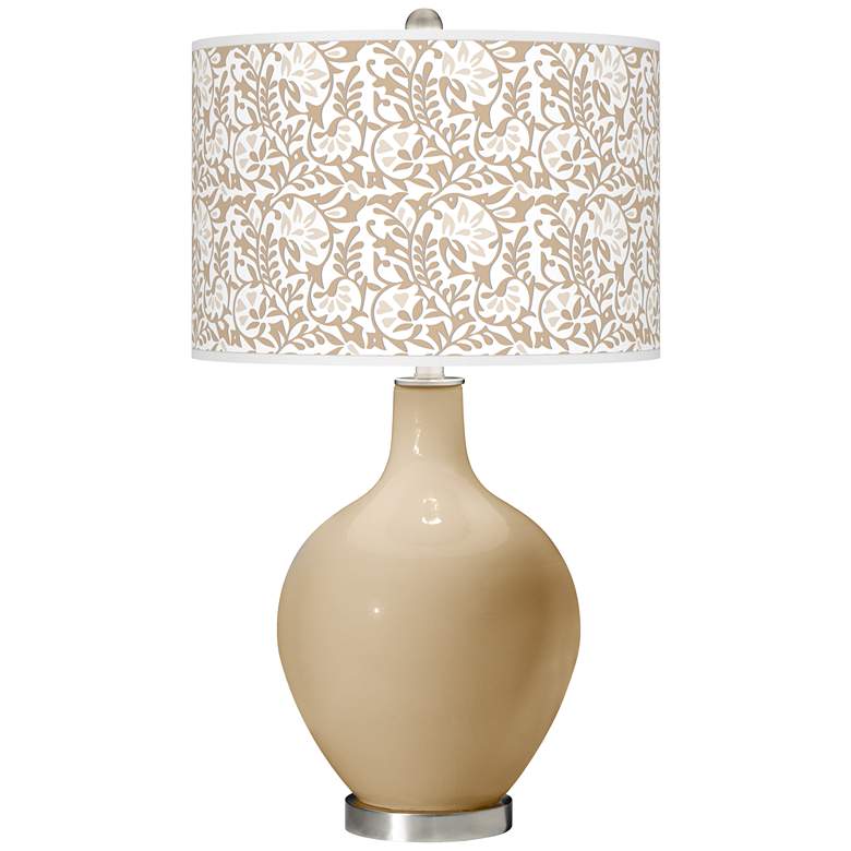 Image 1 Color Plus Ovo 28 1/2" Gardenia Shade Colonial Tan Table Lamp