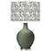 Color Plus Ovo 28 1/2" Gardenia Shade Deep Lichen Green Table Lamp