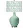 Color Plus Ovo 28 1/2" Gardenia Shade Grayed Jade Green Table Lamp