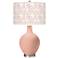 Color Plus Ovo 28 1/2" Gardenia Shade Mellow Coral Pink Table Lamp
