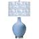 Color Plus Ovo 28 1/2" Gardenia Shade Placid Blue Table Lamp