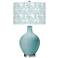 Color Plus Ovo 28 1/2" Gardenia Shade Raindrop Blue Table Lamp