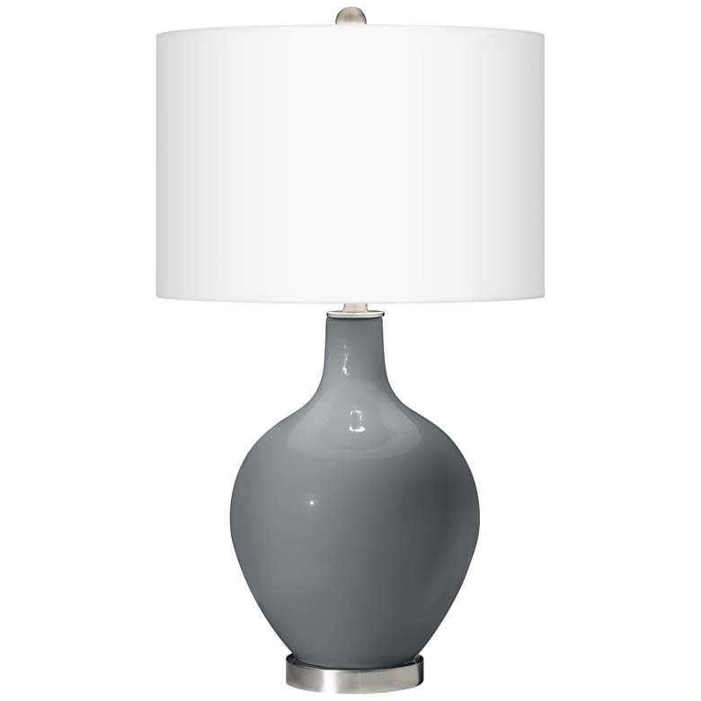 Image 2 Color Plus Ovo 28 1/2 inch Glass Software Gray Table Lamp