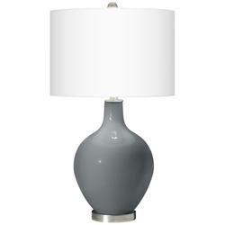 Color Plus Ovo 28 1/2&quot; Glass Software Gray Table Lamp