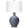 Color Plus Ovo 28 1/2" Granite Peak Gray Table Lamp