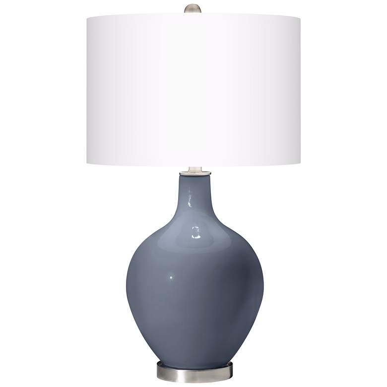 Image 2 Color Plus Ovo 28 1/2" Granite Peak Gray Table Lamp
