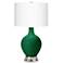 Color Plus Ovo 28 1/2" Greens Table Lamp with USB Workstation Base