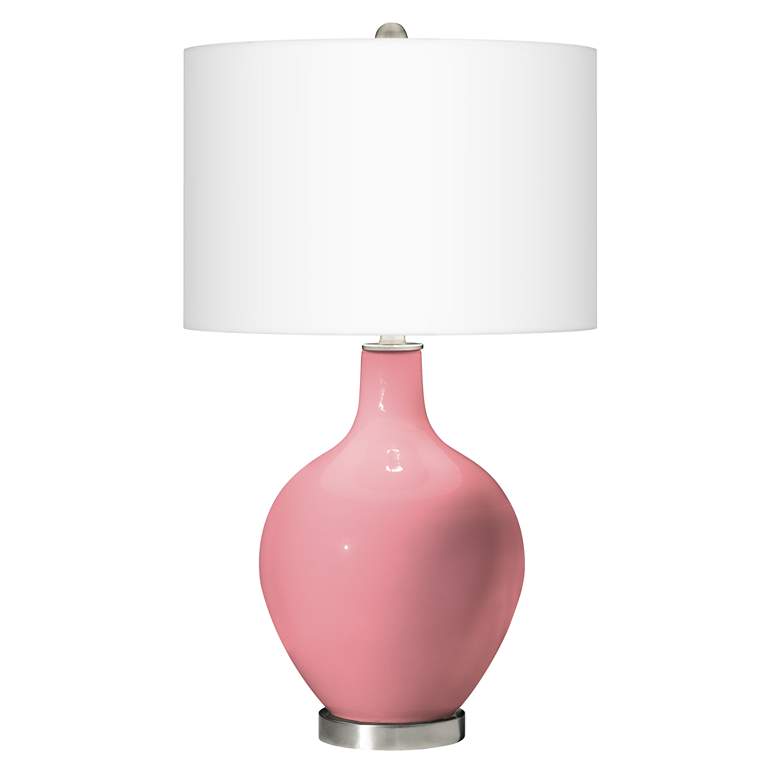 Image 2 Color Plus Ovo 28 1/2 inch Haute Pink Table Lamp