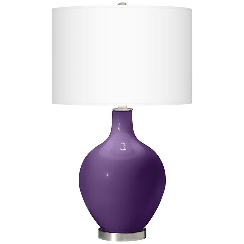 Image 2 Color Plus Ovo 28 1/2" High Acai Purple Glass Table Lamp
