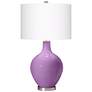 Color Plus Ovo 28 1/2" High African Violet Purple Table Lamp in scene