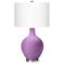 Color Plus Ovo 28 1/2" High African Violet Purple Table Lamp