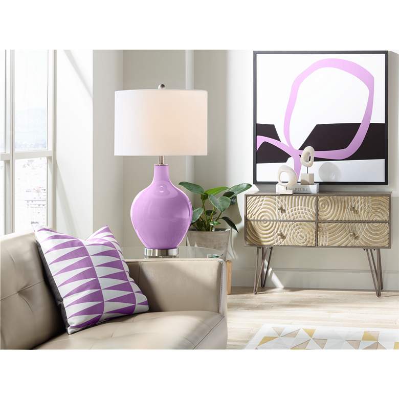 Image 4 Color Plus Ovo 28 1/2" High African Violet Purple Table Lamp more views