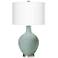 Color Plus Ovo 28 1/2" High Aqua-Sphere Blue Glass Table Lamp