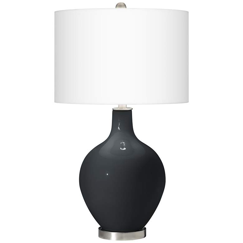 Image 2 Color Plus Ovo 28 1/2" High Black of Night Table Lamp