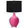 Color Plus Ovo 28 1/2" High Black Shade Blossom Pink Table Lamp