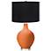 Color Plus Ovo 28 1/2" High Black Shade Celosia Orange Table Lamp