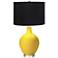 Color Plus Ovo 28 1/2" High Black Shade Citrus Yellow Table Lamp