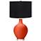 Color Plus Ovo 28 1/2" High Black Shade Daredevil Orange Table Lamp