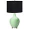 Color Plus Ovo 28 1/2" High Black Shade Flower Stem Green Table Lamp